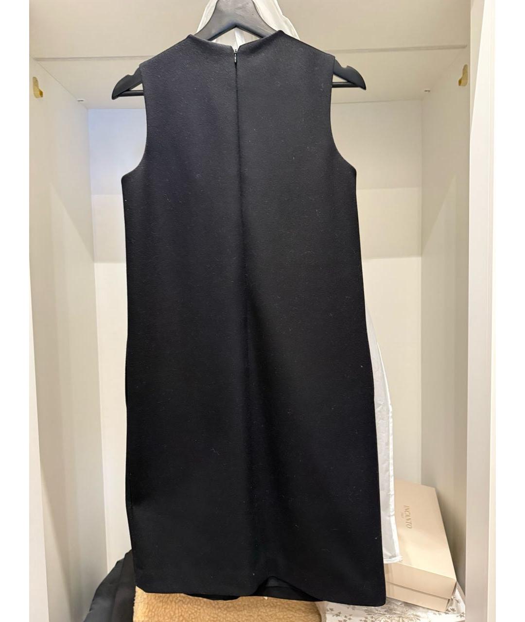 EMPORIO ARMANI Черное шерстяное повседневное платье, фото 2