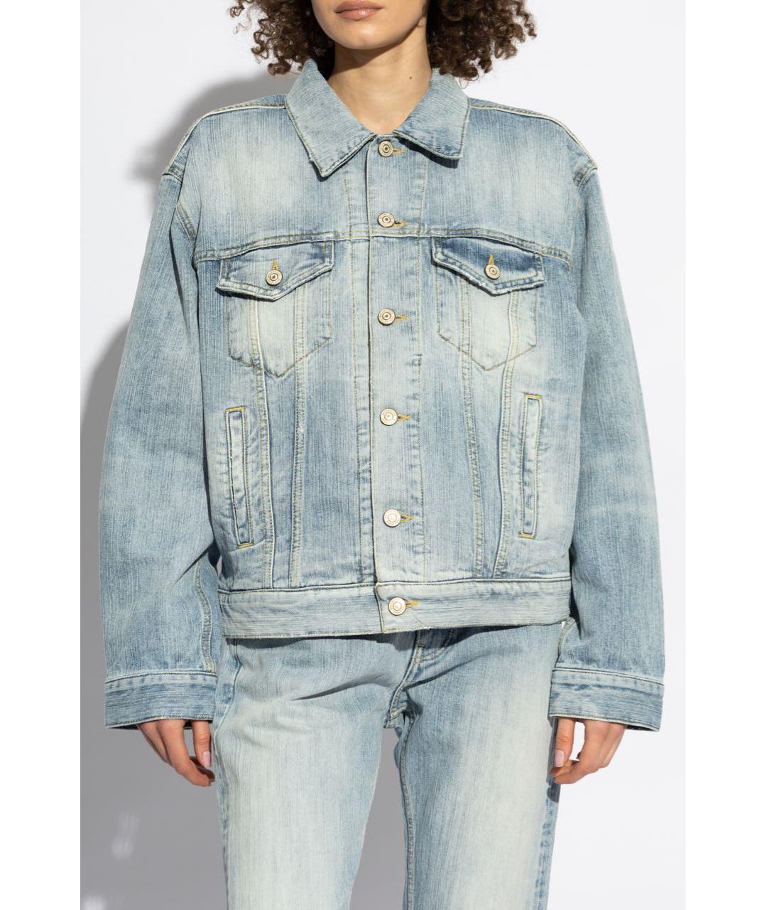 BALENCIAGA Голубая хлопковая куртка, фото 3