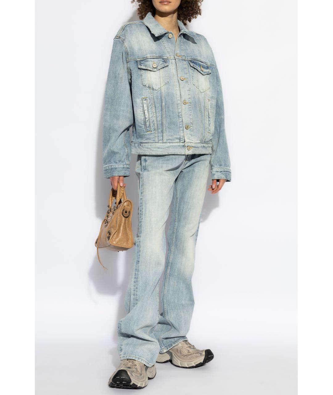 BALENCIAGA Голубая хлопковая куртка, фото 2