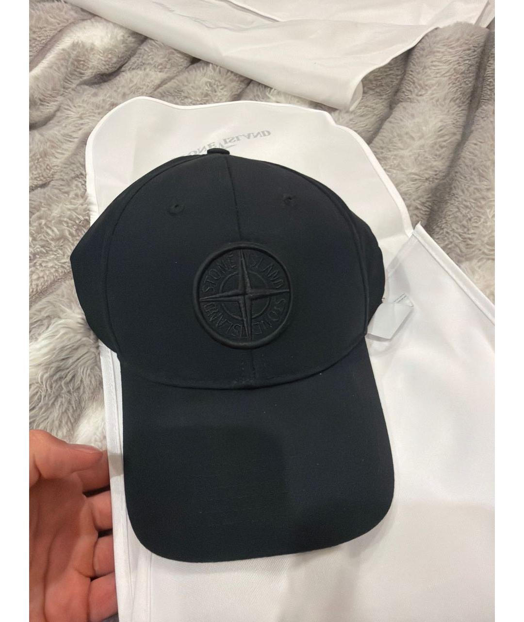 STONE ISLAND Черная шерстяная кепка/бейсболка, фото 4
