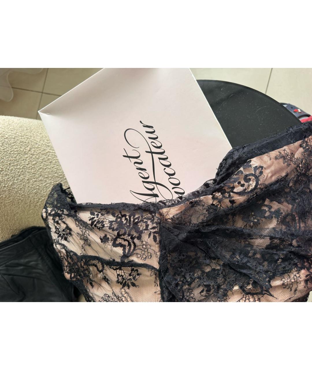 AGENT PROVOCATEUR Черное шелковое вечернее платье, фото 3