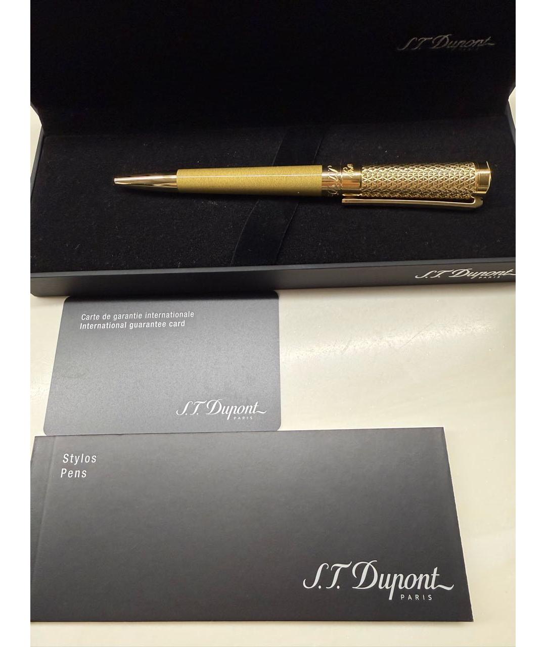 DUPONT Золотая позолоченная шариковая ручка, фото 5