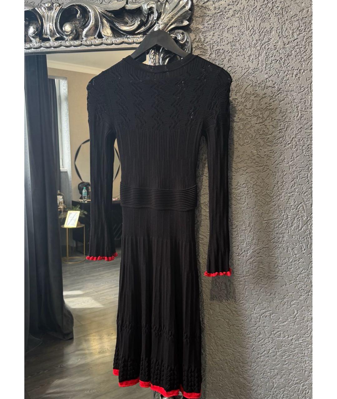 PINKO Черное вискозное повседневное платье, фото 3