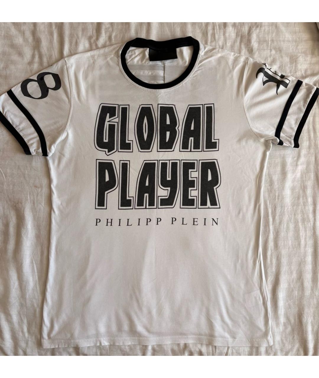 PHILIPP PLEIN Белая хлопковая футболка, фото 6
