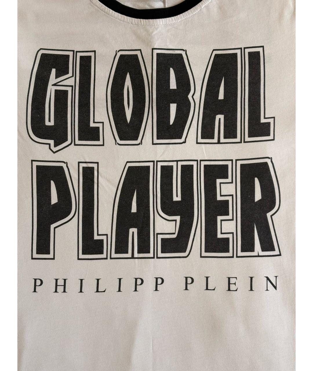 PHILIPP PLEIN Белая хлопковая футболка, фото 4
