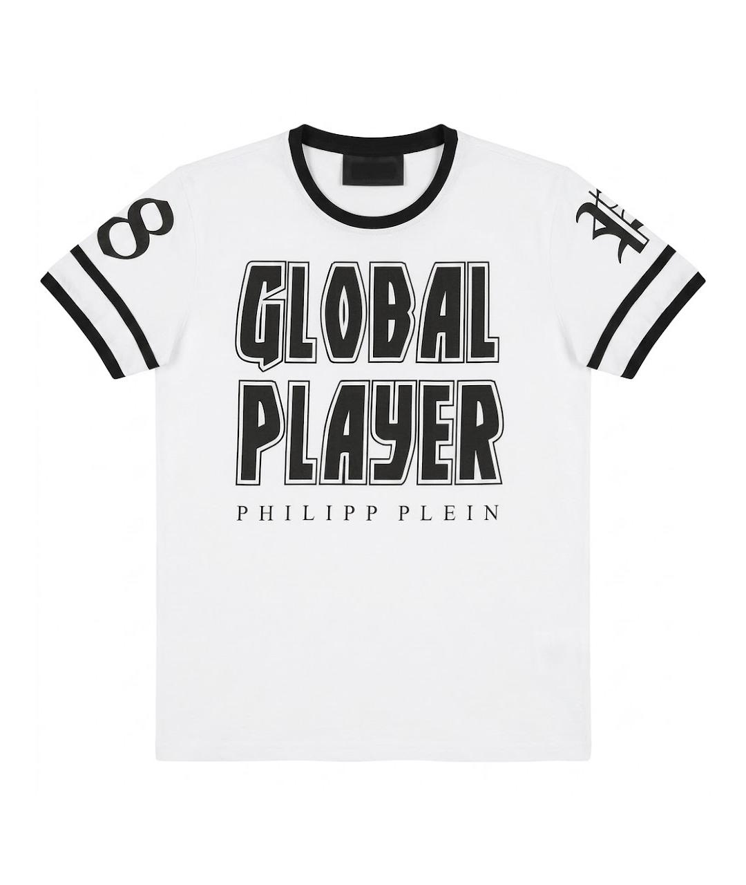 PHILIPP PLEIN Белая хлопковая футболка, фото 1