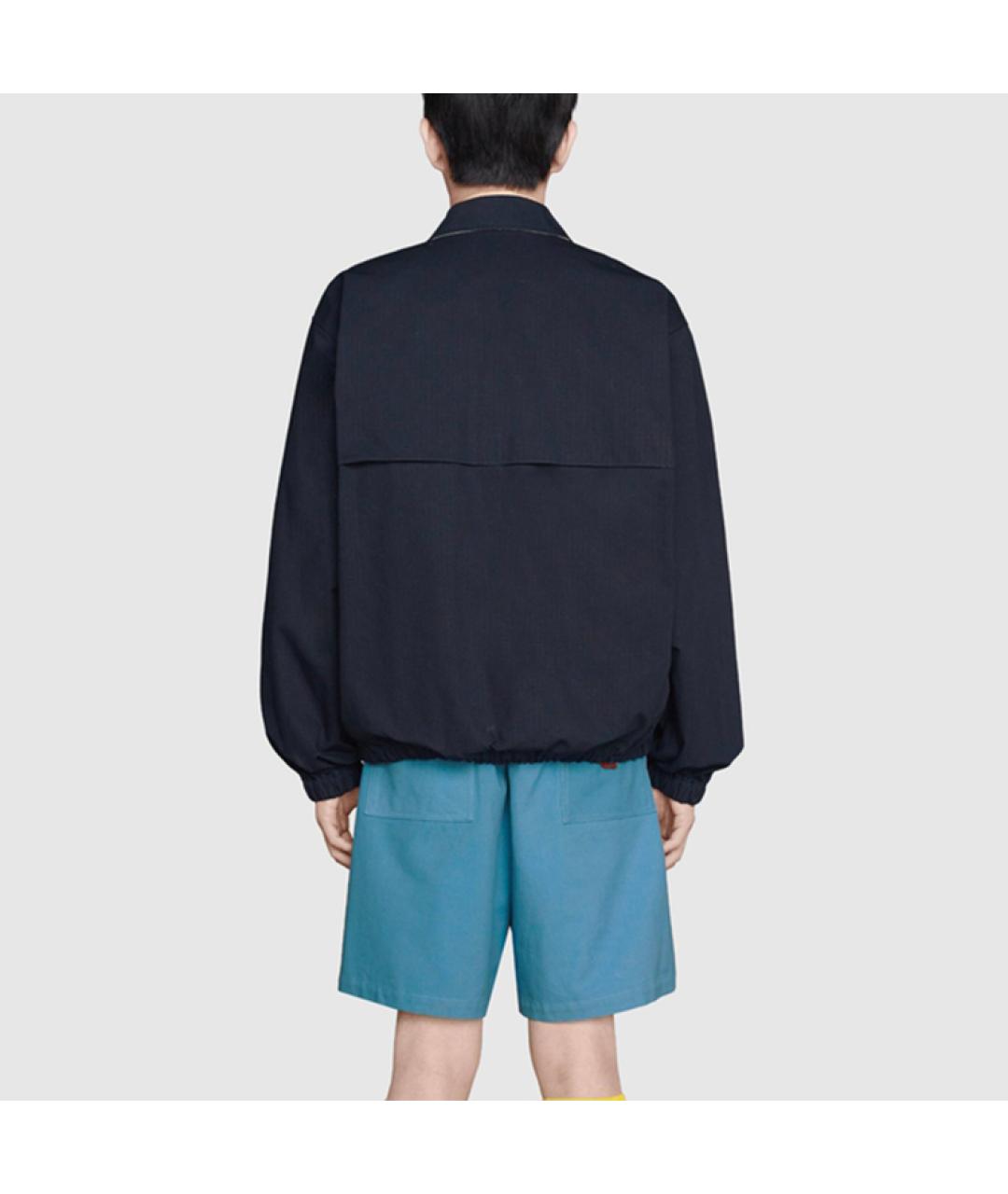 GUCCI Синяя хлопковая куртка, фото 4