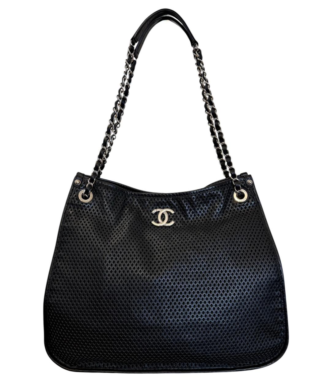 CHANEL Черная кожаная сумка тоут, фото 1