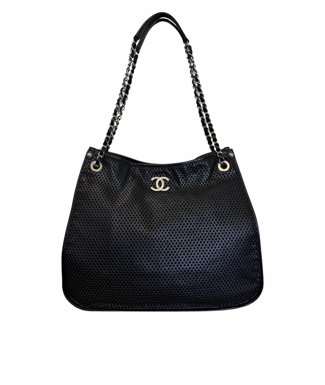 CHANEL Черная кожаная сумка тоут, фото 1