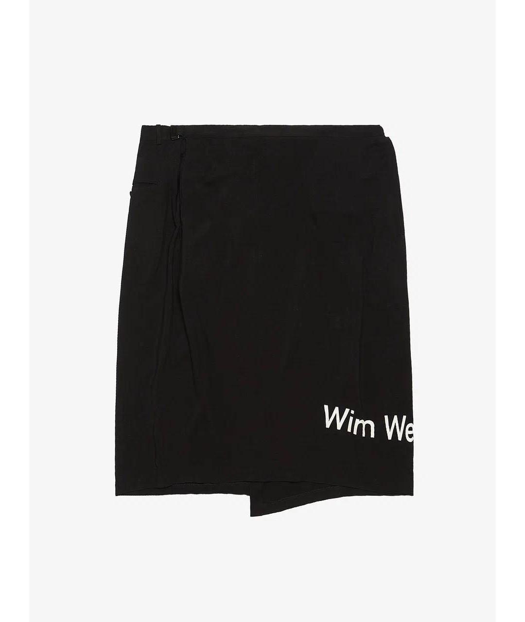 YOHJI YAMAMOTO Черная хлопковая юбка миди, фото 2