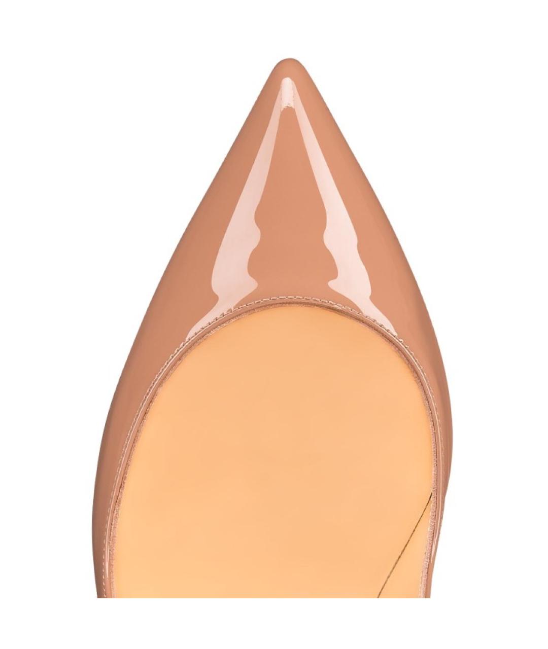 CHRISTIAN LOUBOUTIN Бежевые туфли из лакированной кожи, фото 2