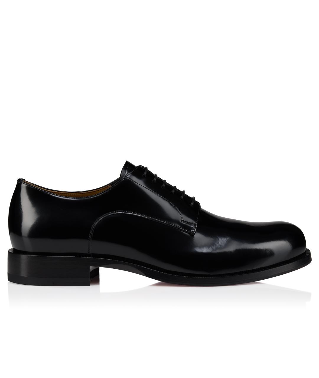 CHRISTIAN LOUBOUTIN Черные кожаные туфли, фото 1