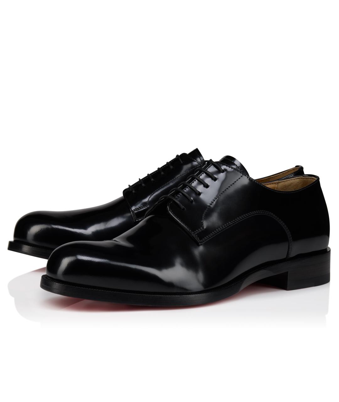 CHRISTIAN LOUBOUTIN Черные кожаные туфли, фото 5