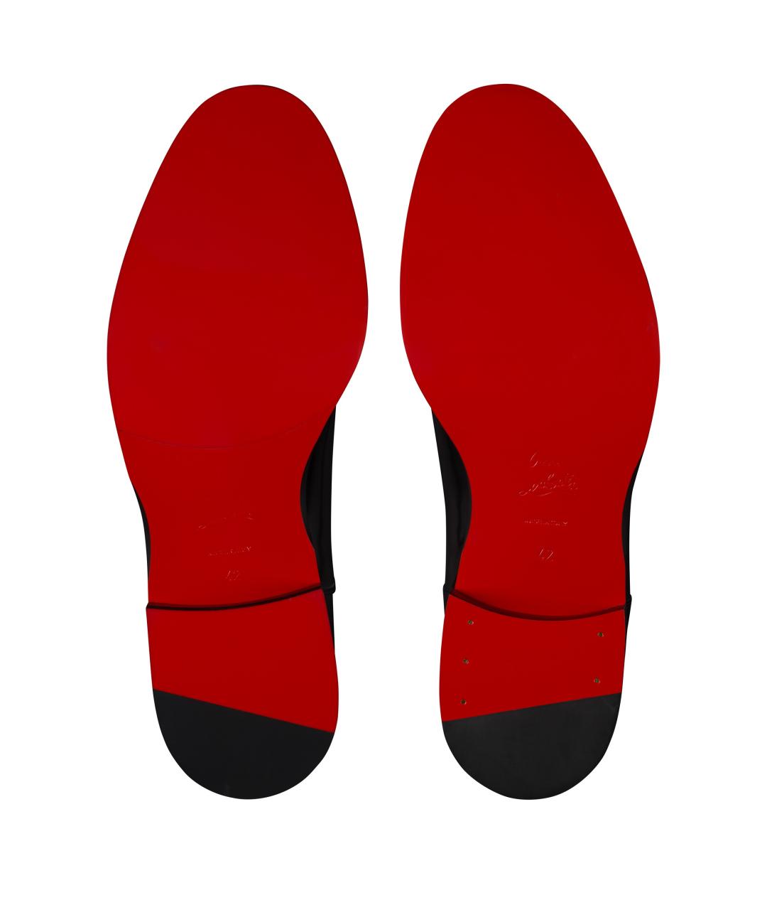 CHRISTIAN LOUBOUTIN Черные кожаные туфли, фото 3