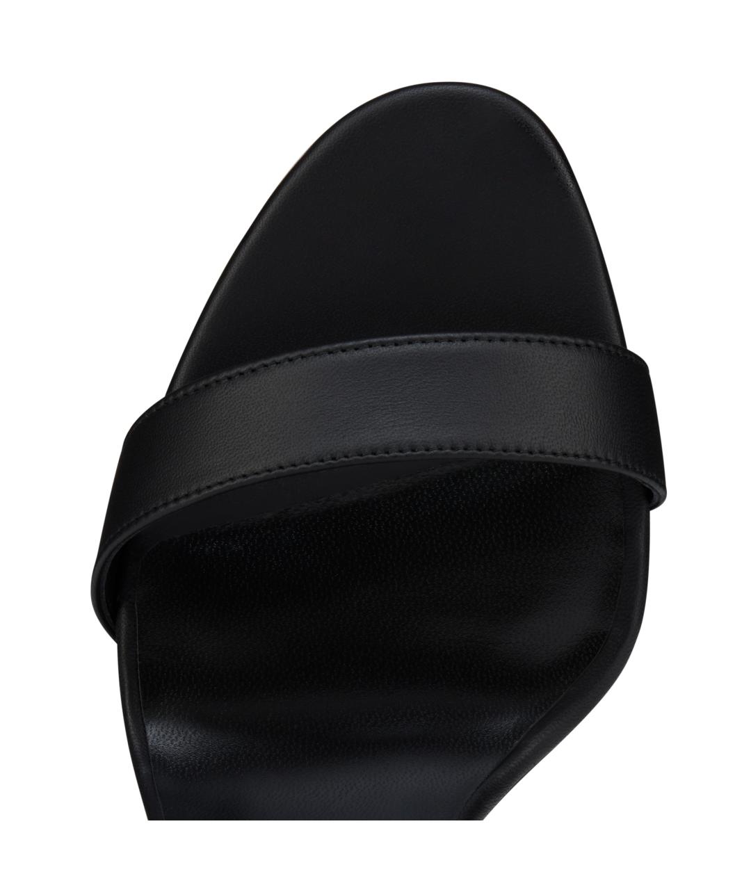 CHRISTIAN LOUBOUTIN Черные кожаные босоножки, фото 4