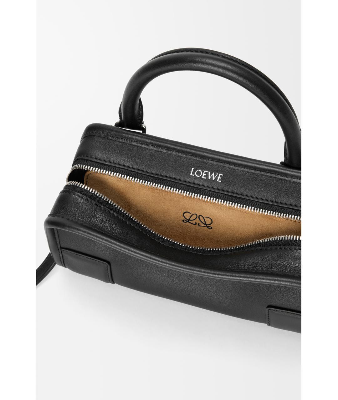 LOEWE Черная кожаная сумка тоут, фото 8