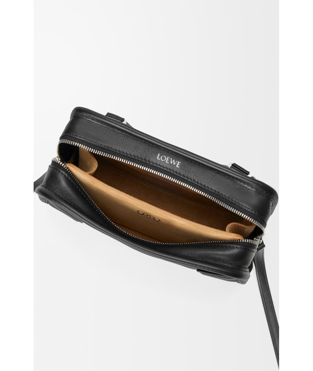 LOEWE Черная кожаная сумка тоут, фото 7