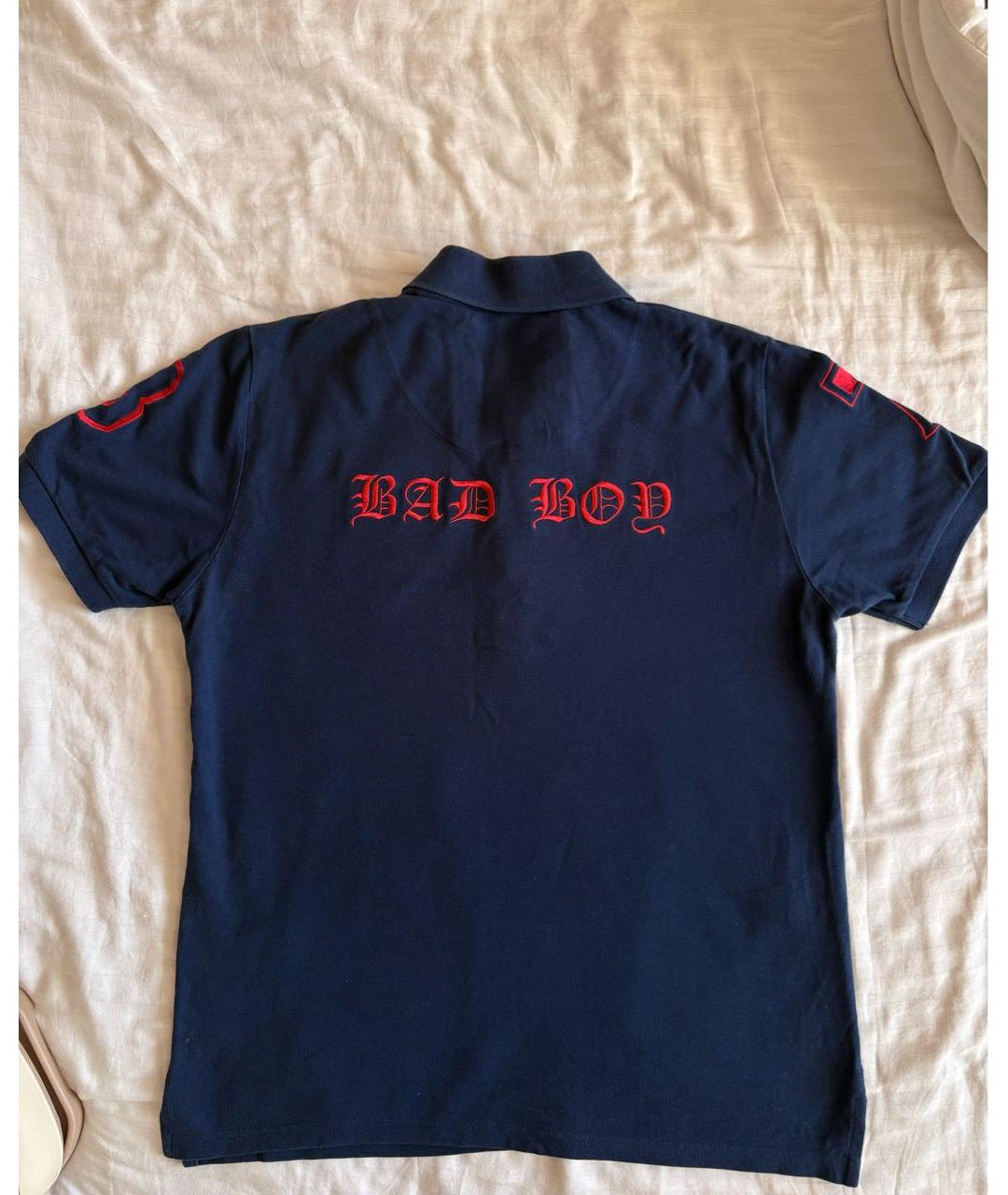 PHILIPP PLEIN Темно-синяя хлопко-полиэстеровая футболка, фото 2