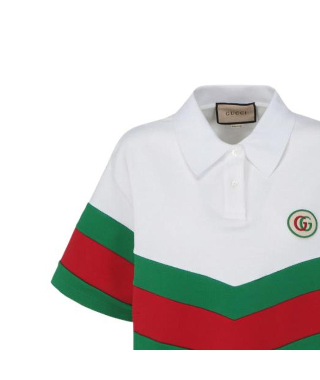 GUCCI Белая хлопковая футболка, фото 3