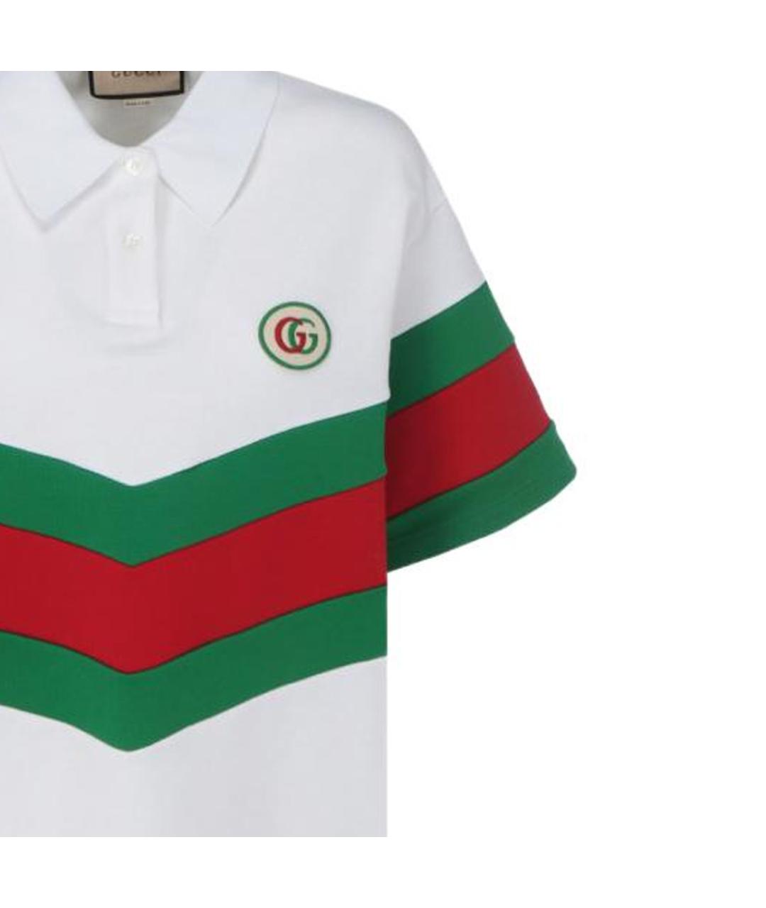 GUCCI Белая хлопковая футболка, фото 5