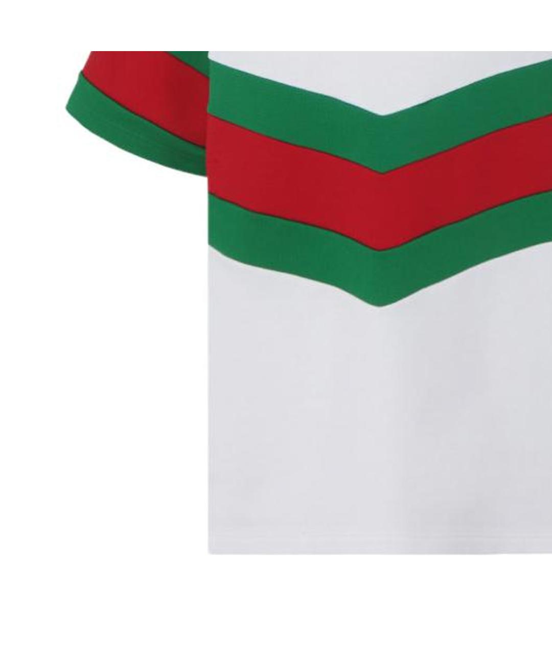 GUCCI Белая хлопковая футболка, фото 4