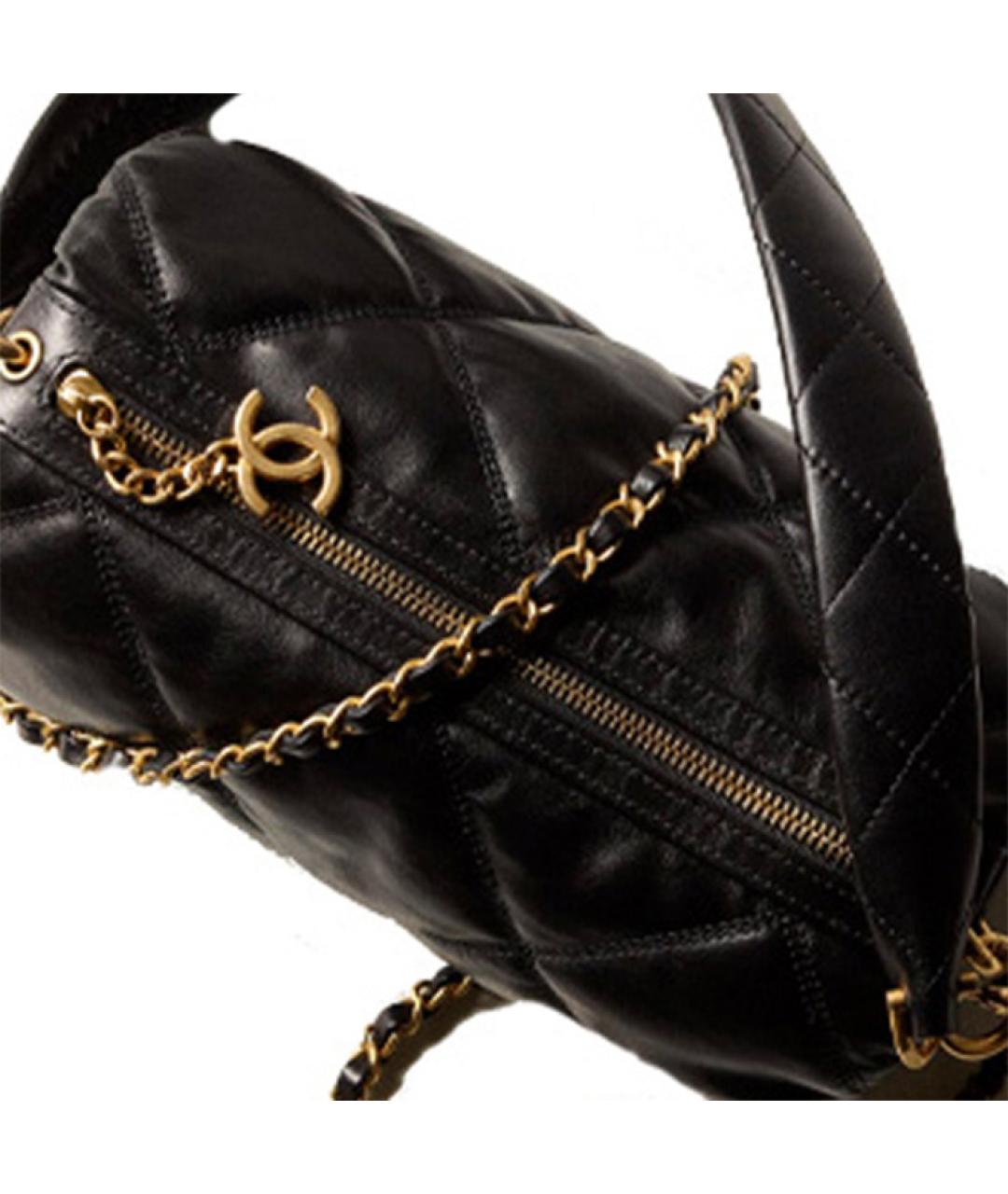 CHANEL Черная кожаная сумка через плечо, фото 4