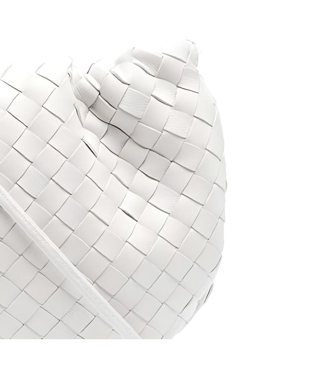 BOTTEGA VENETA Белая кожаная сумка через плечо, фото 3