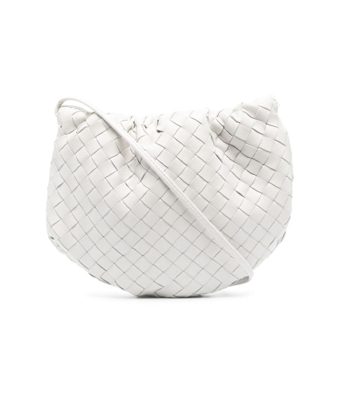 BOTTEGA VENETA Белая кожаная сумка через плечо, фото 1