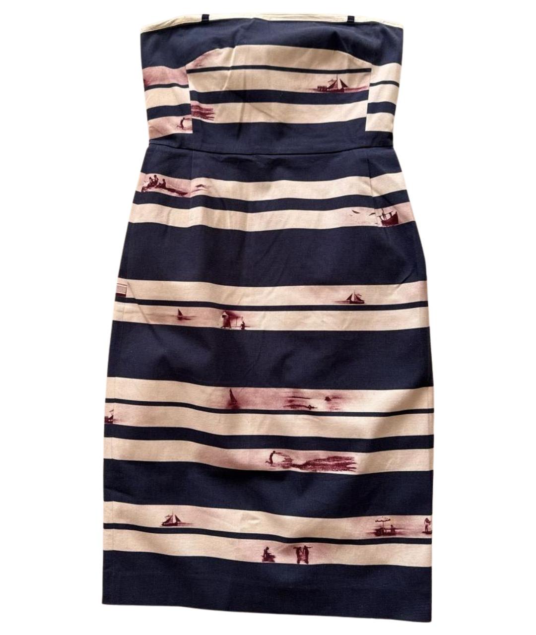 WEEKEND MAX MARA Мульти льняное коктейльное платье, фото 1