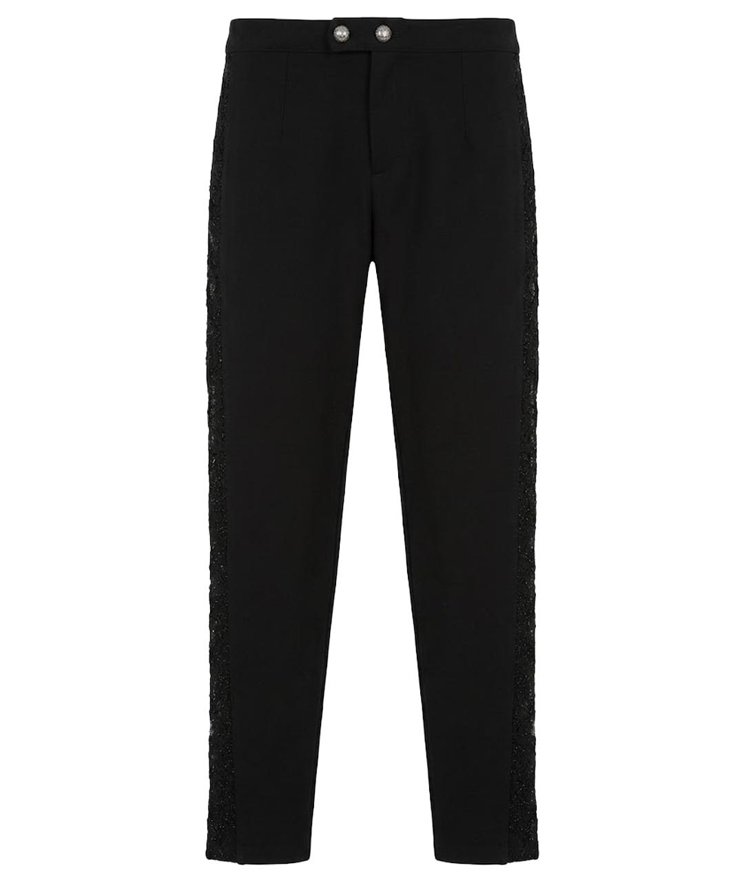 PHILIPP PLEIN Черные хлопко-эластановые леггинсы и велосипедки, фото 1