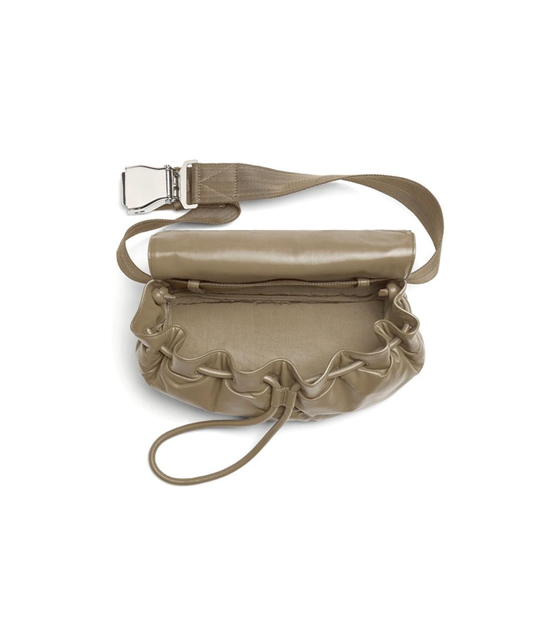 BOTTEGA VENETA Бежевая кожаная поясная сумка, фото 4