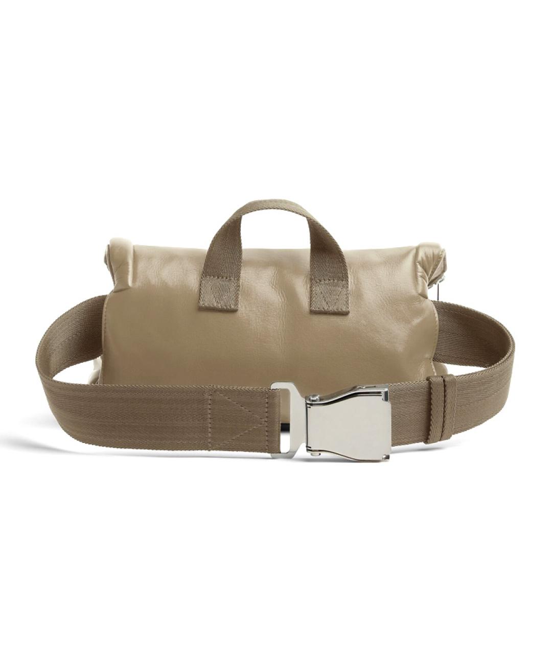 BOTTEGA VENETA Бежевая кожаная поясная сумка, фото 3