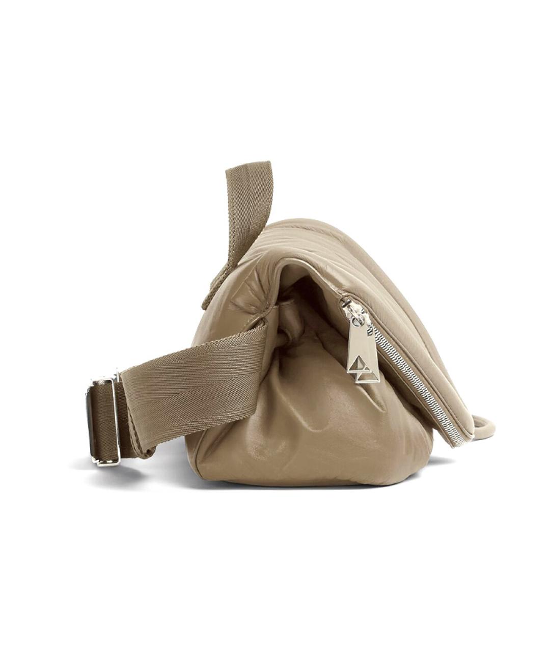 BOTTEGA VENETA Бежевая кожаная поясная сумка, фото 2