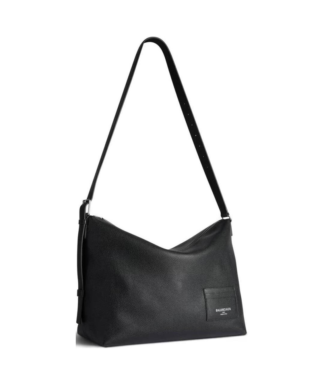 BALENCIAGA Черная кожаная сумка на плечо, фото 2
