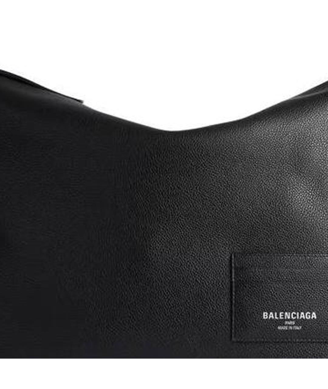 BALENCIAGA Черная кожаная сумка на плечо, фото 5