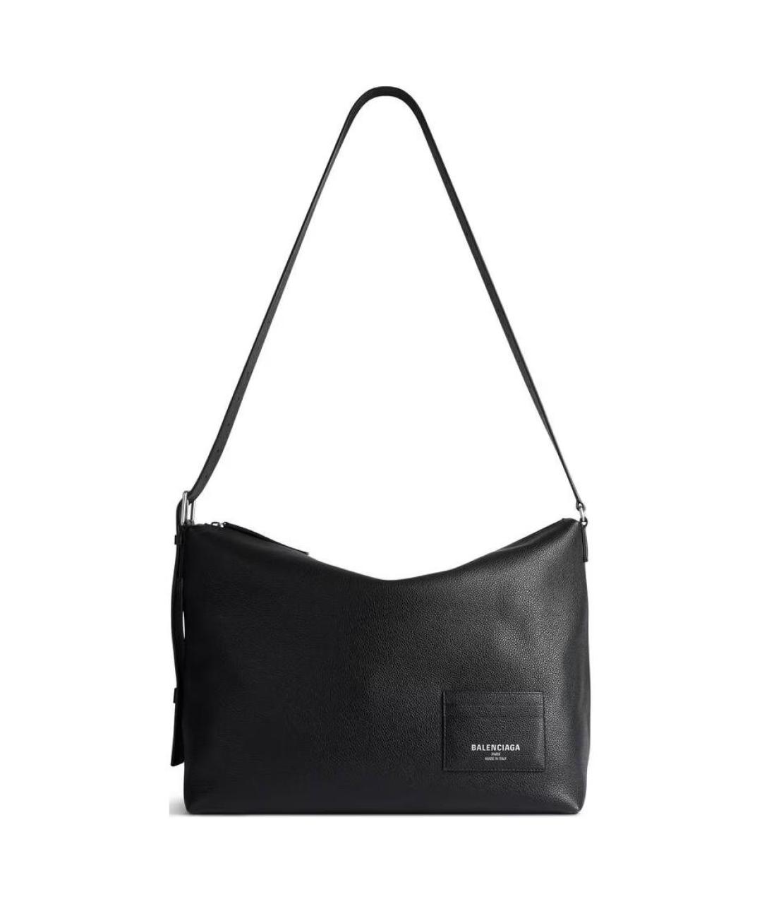 BALENCIAGA Черная кожаная сумка на плечо, фото 1