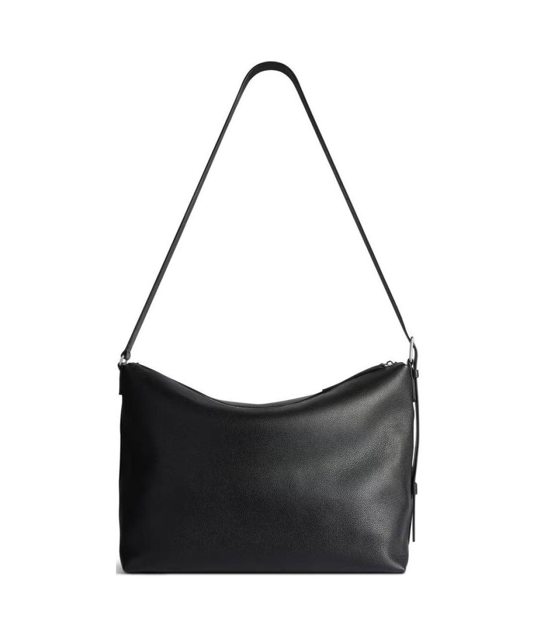BALENCIAGA Черная кожаная сумка на плечо, фото 4