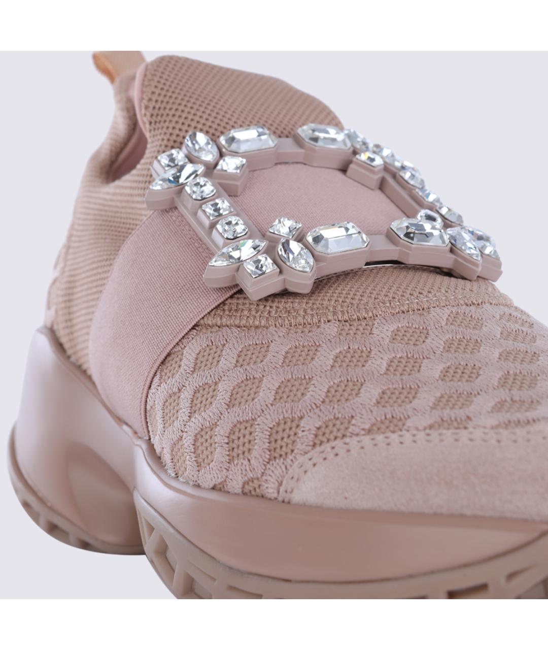 ROGER VIVIER Розовые кожаные кроссовки, фото 7