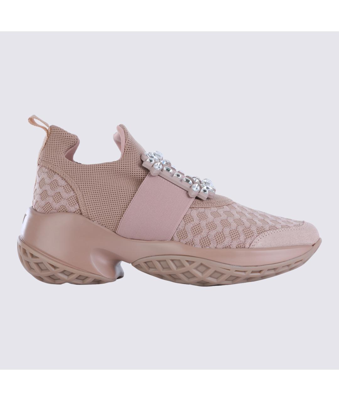ROGER VIVIER Розовые кожаные кроссовки, фото 2