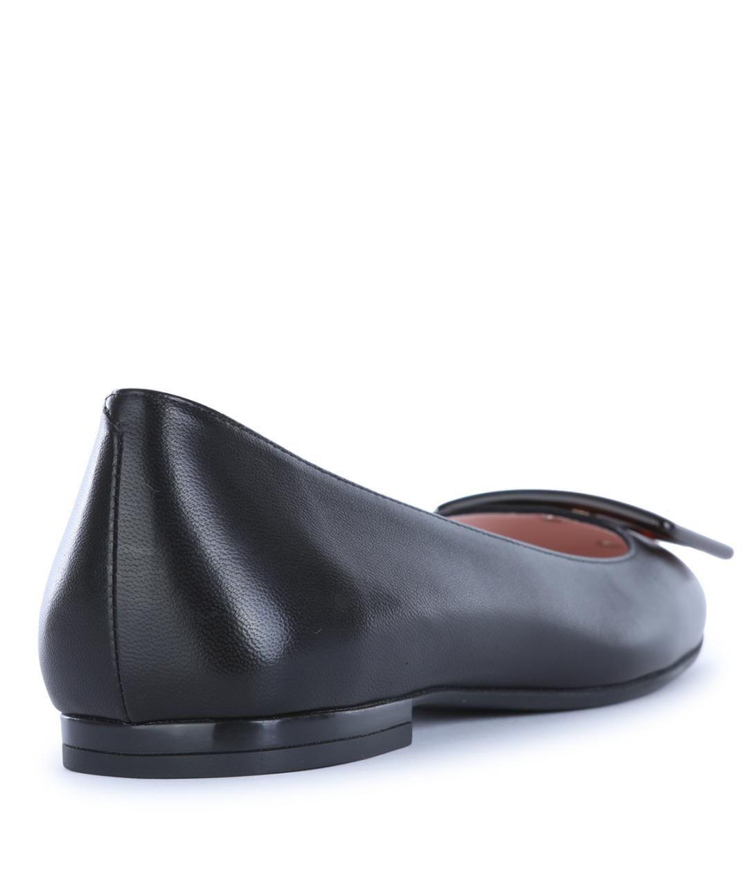 ROGER VIVIER Черные кожаные балетки, фото 3