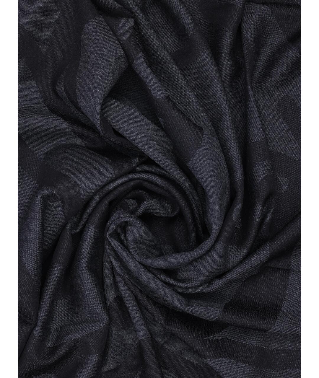 KENZO Черный шерстяной шарф, фото 3