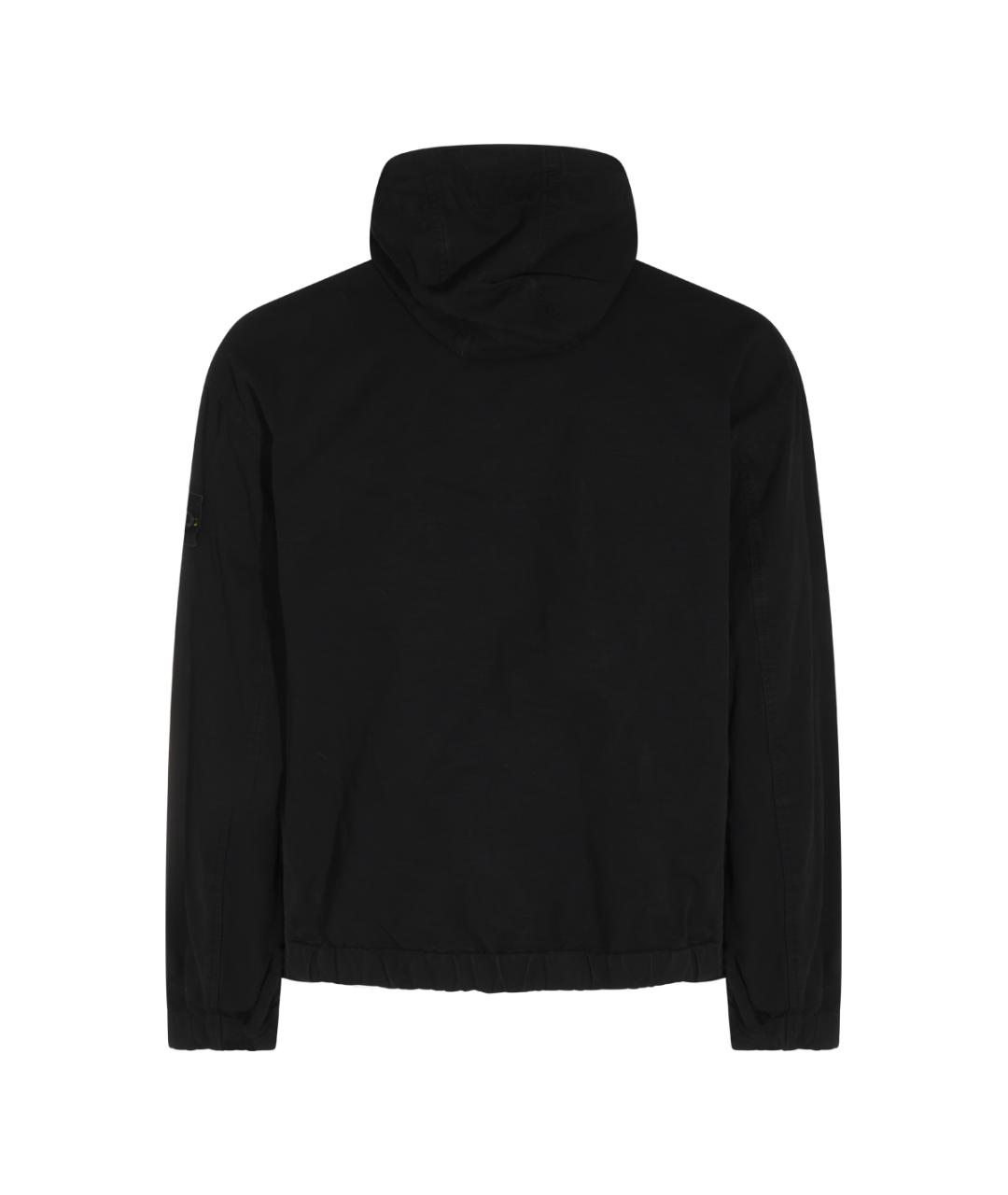 STONE ISLAND Черная хлопковая куртка, фото 3