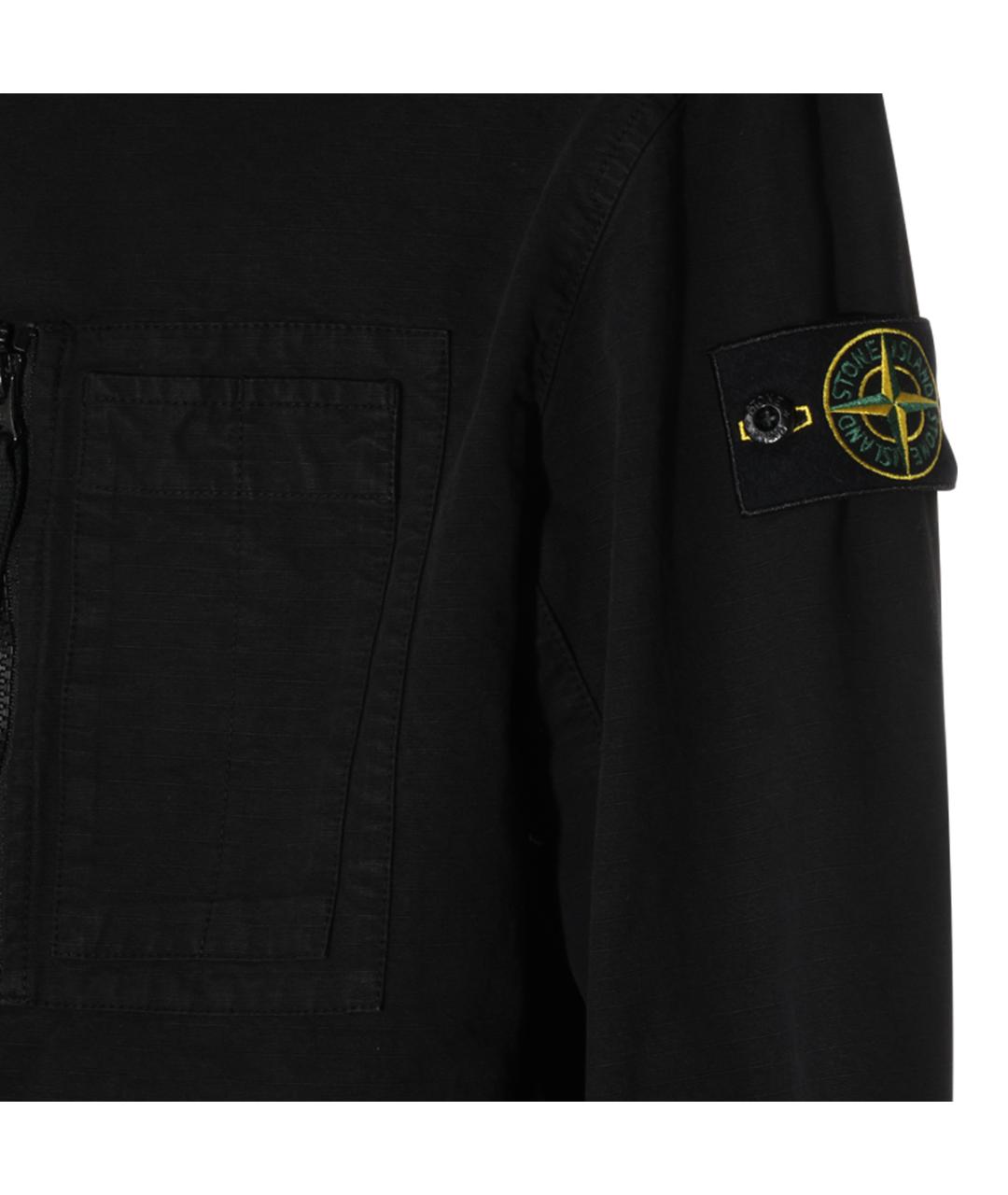 STONE ISLAND Черная хлопковая куртка, фото 5