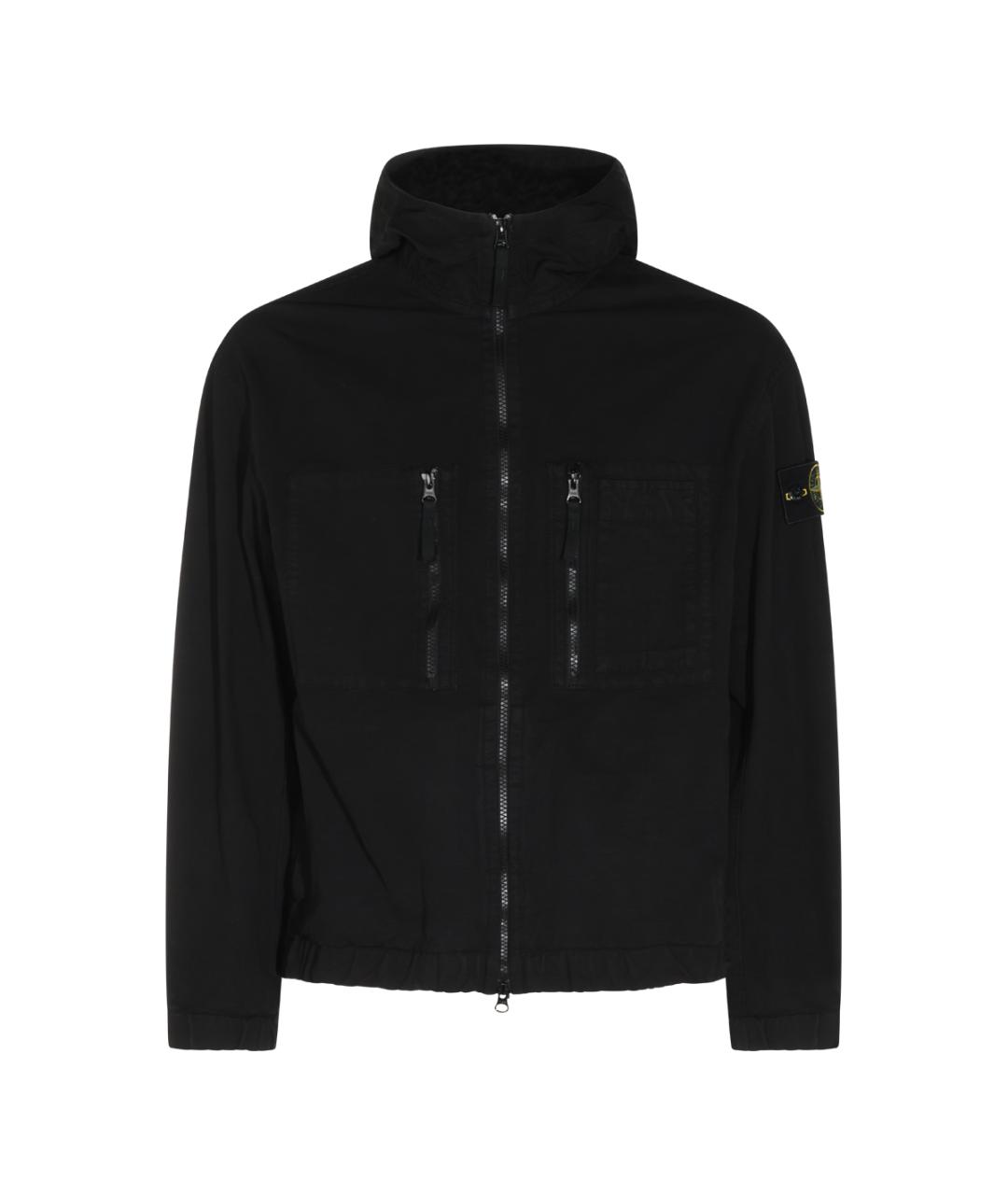 STONE ISLAND Черная хлопковая куртка, фото 1
