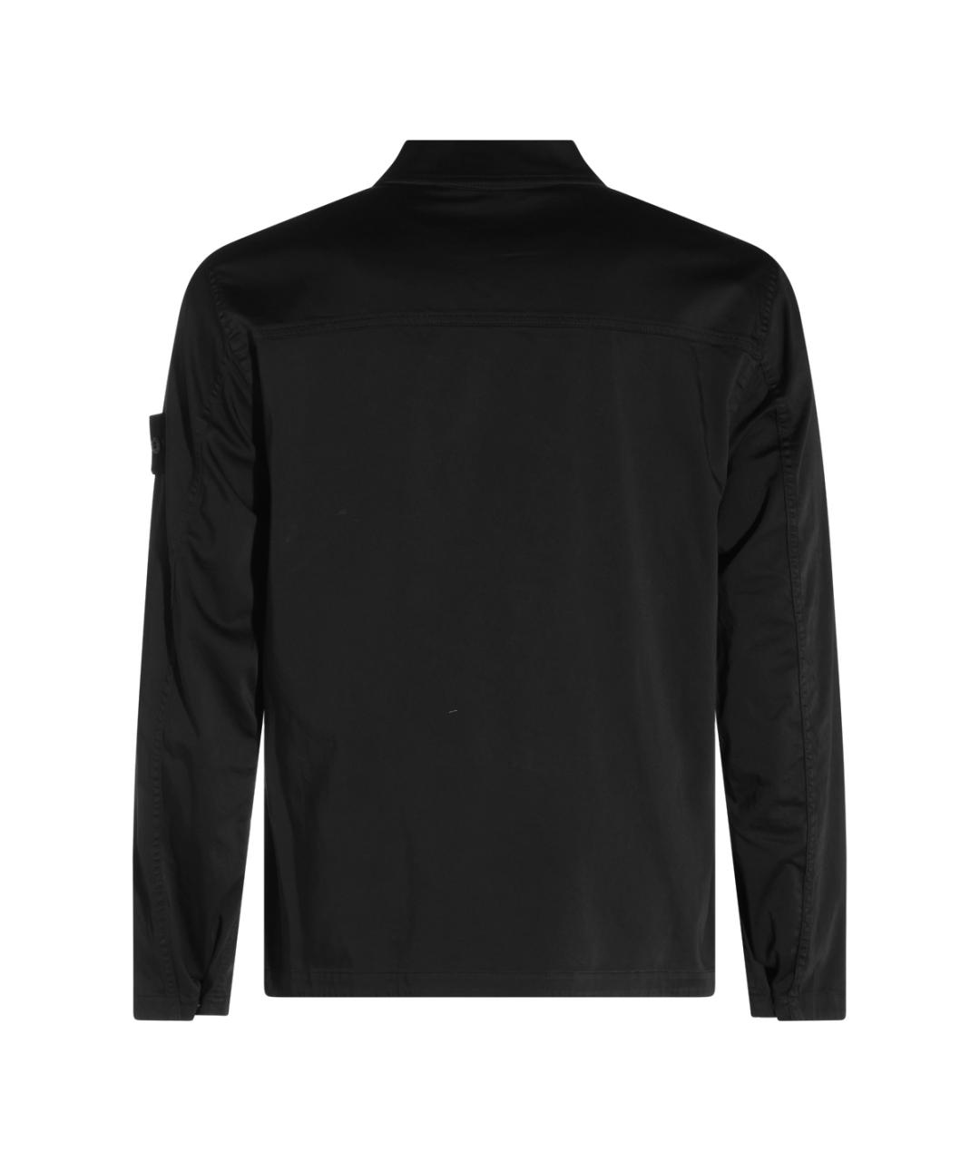 STONE ISLAND Черная хлопковая куртка, фото 3