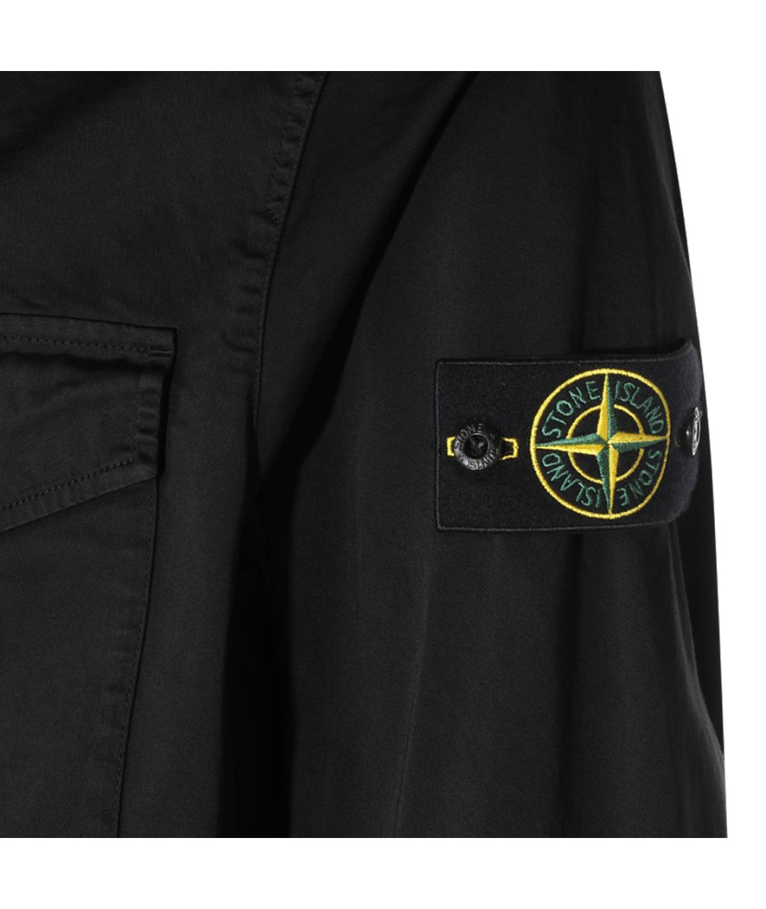 STONE ISLAND Черная хлопковая куртка, фото 5