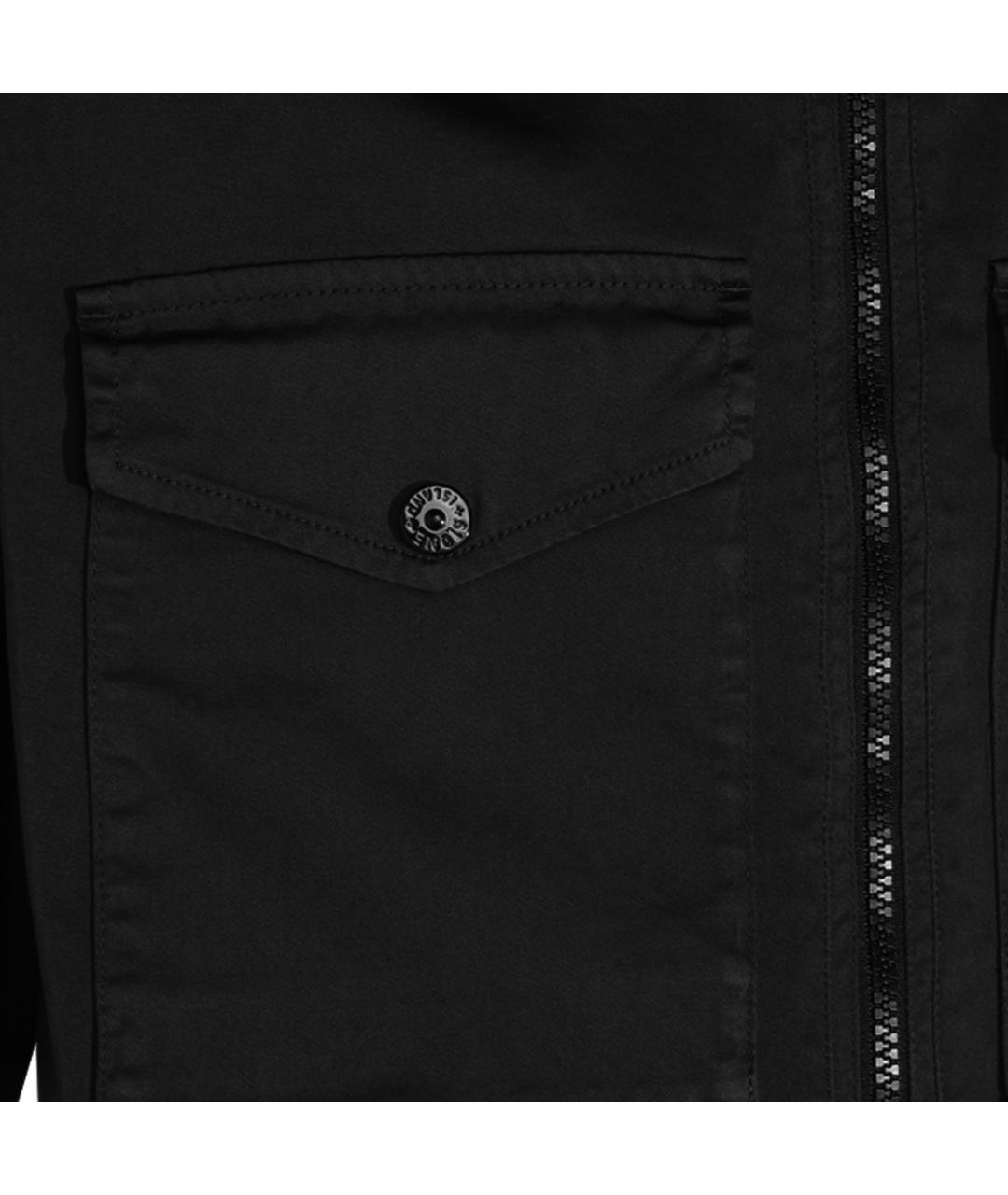 STONE ISLAND Черная хлопковая куртка, фото 6