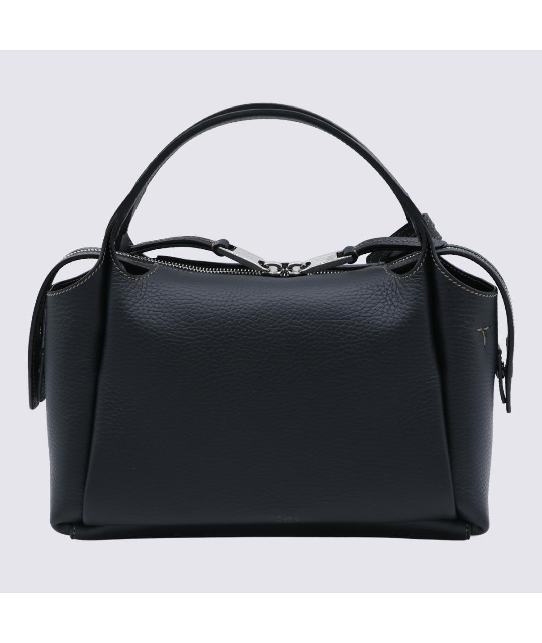 TOD'S Черная кожаная сумка тоут, фото 6