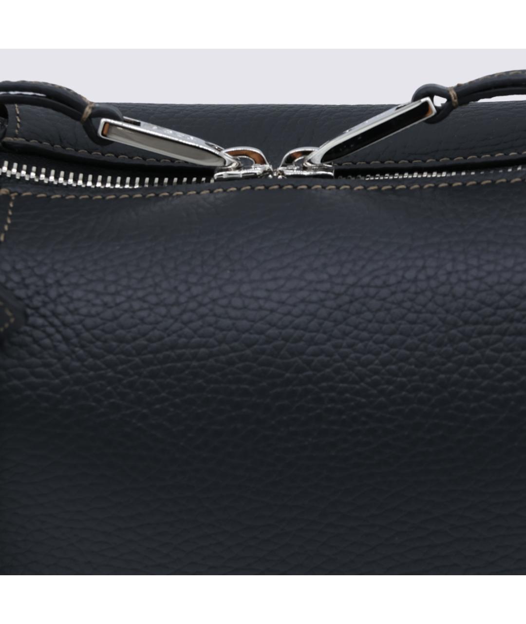 TOD'S Черная кожаная сумка тоут, фото 8