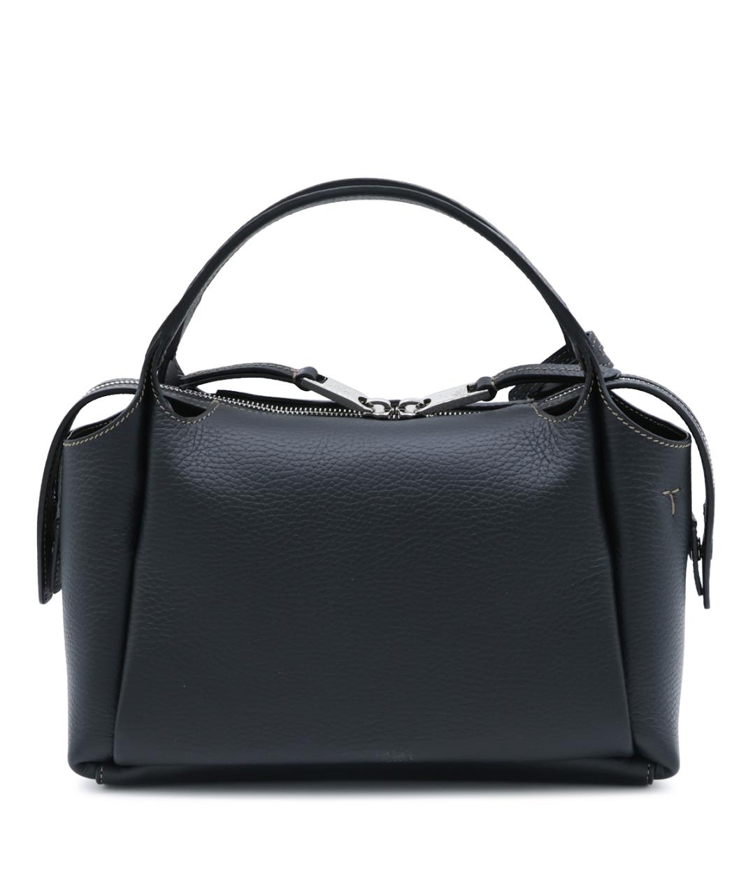 TOD'S Черная кожаная сумка тоут, фото 5